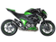 KAWASAKI Z 800 (2012 - 2016) Conic Muffler, Carbon fiber, with Carbon fiber end cap