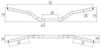 HANDLEBAR HSA LOW BEND BLACK cod. 0495.94.10.04-0. Domino HRN handlebar ( Handlebar Racing Naked ). Aluminium Ergal 7075 with low bend.