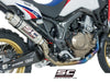 HONDA-CRF1000L AFRICA TWIN (2016 - 2019) - ADVENTURE-Full Exhaust System 2-1, with GP Muffler, Titanium